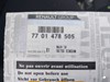 Зірка-шестерня розподільного валу двигуна, впускного 7701478505 RENAULT
