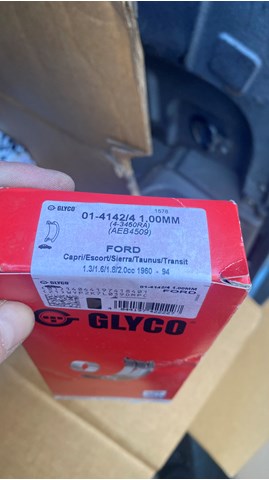 Вкладиші колінвала шатунні комплект 0141424 GLYCO