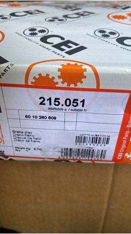 Диск заднього гальма 5010260609 RENAULT