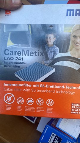 Фільтр повітряний обігрівача LAO241 MAHLE