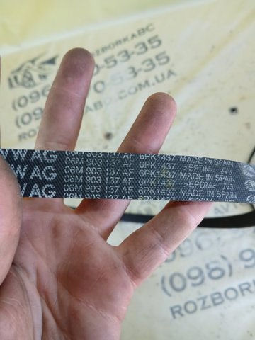 Ремінь приводний, агрегатів 06M903137AF VAG