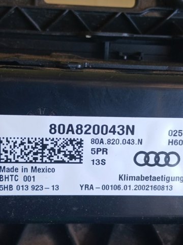 Блок управління пічкою 80A820043N VAG