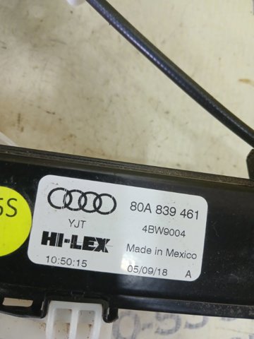 Механізм склопідйомника двері задньої, лівої 80A839461 VAG