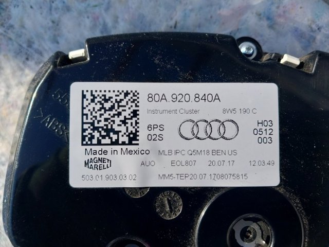 Панель приладів 80A920840A VAG