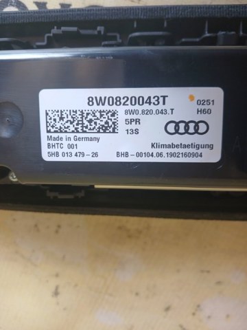 Реостат/перемикач-регулятор режиму обігрівача салону 8W0820043T VAG