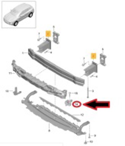 Датчик Айрбег передній 2H0959652 PORSCHE