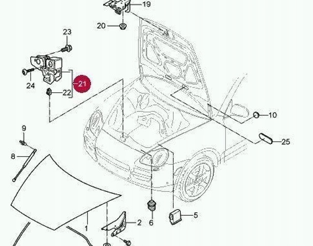 Замок кришки капота 95551150902 PORSCHE