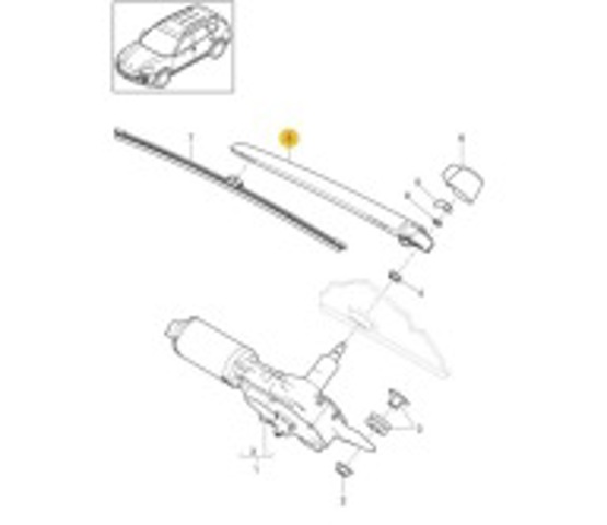 Важіль-поводок двірника заднього скла 95862804000 PORSCHE