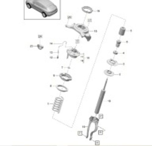 Кріплення переднього амортизатора 95B412321B PORSCHE