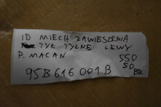 Пневмоподушка задня 95B616001B PORSCHE