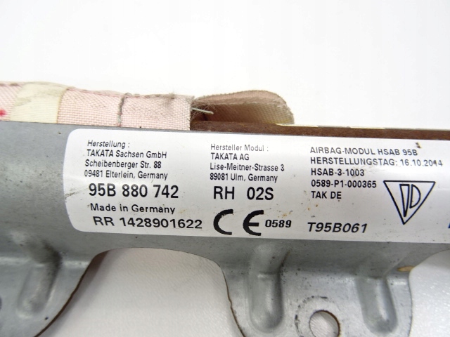 Подушка безпеки, збоку, права, AIRBAG 95B880742 PORSCHE