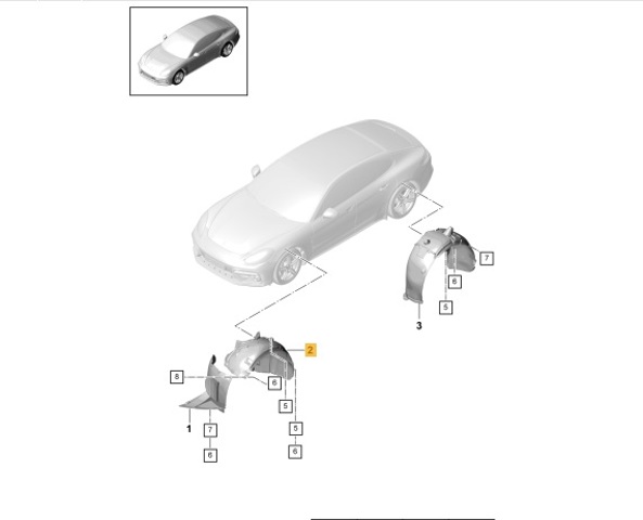 Підкрилок передній лівий 97050412604 PORSCHE