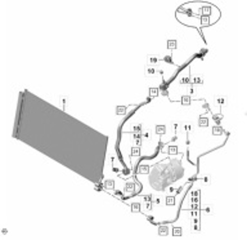 Радіатор системи охолодження кондиціонера 9A726039900 PORSCHE