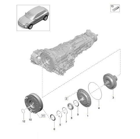 Прокладка піддону АКПП 9A732352500 PORSCHE