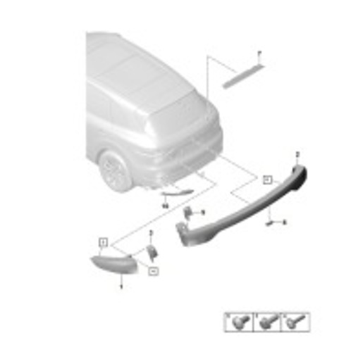 Катафот (відбивач) заднього бампера, правий 9Y0945726A PORSCHE