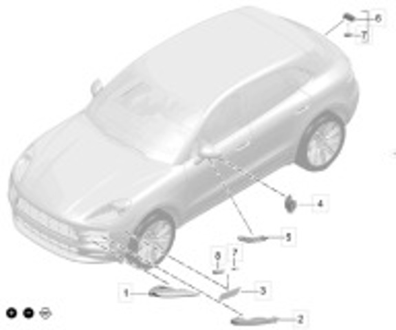 Ліхтар підсвічування заднього номерного знака PAB94302101 PORSCHE