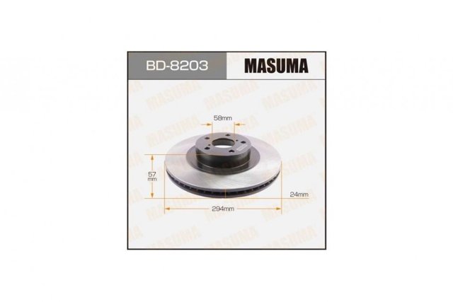 Гальмо дискове переднє BD8203 MASUMA
