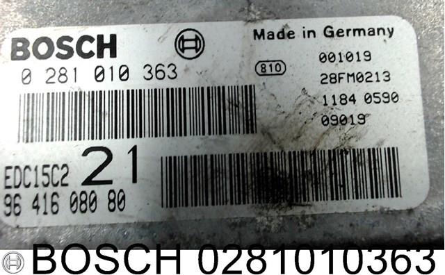 Комп'ютер двигуна 0281010363 BOSCH