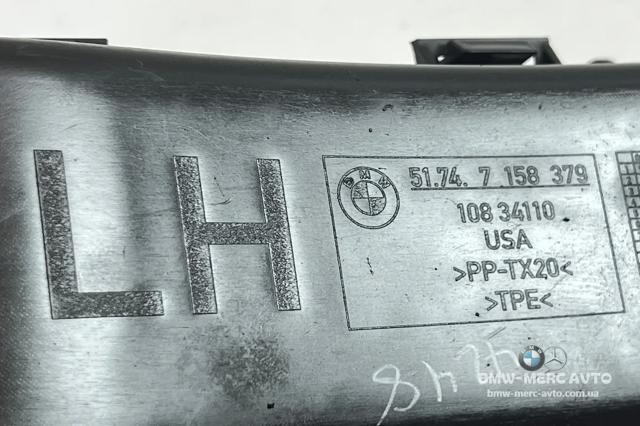 Повітропровід гальмівного диска, лівий 51747158379 BMW