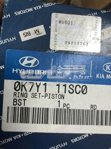Комплект поршневих кілець, STD 0K7Y111SC0 HYUNDAI