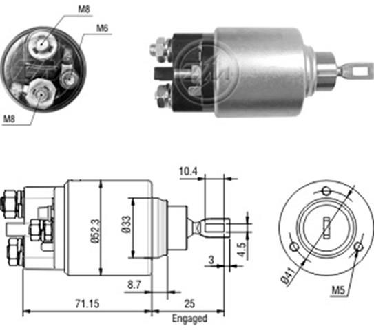 Втягуюче стартера ZM2371 ZM