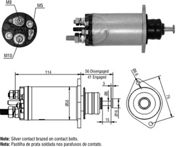 Втягуюче стартера ZM2818 ZM