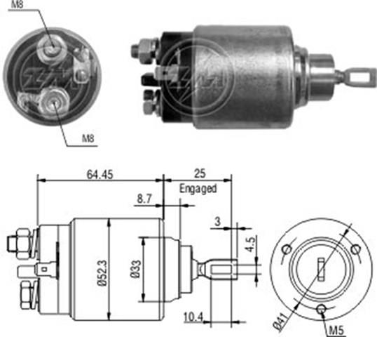 Тягове реле стартера ZM373 ZM
