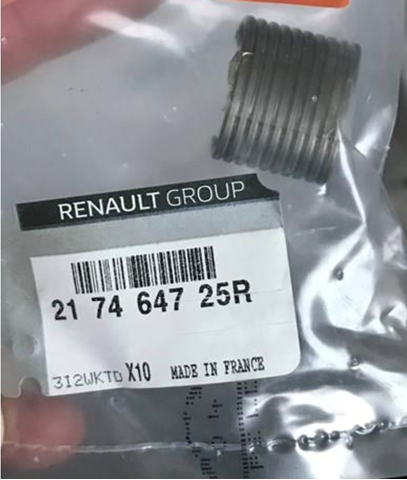 Пістон (кліп) кріплення бампера, переднього Renault DUSTER 2