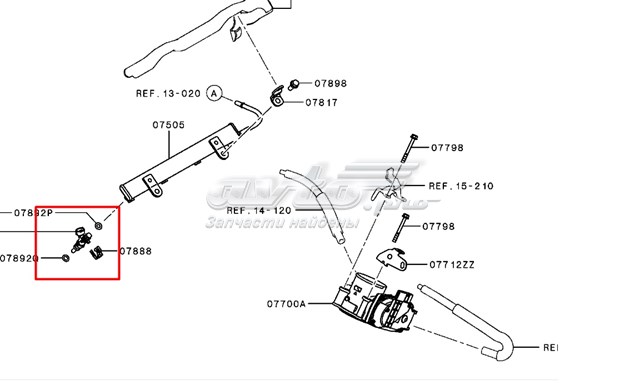 Кільце ущільнююче форсунок 1465A094 MITSUBISHI