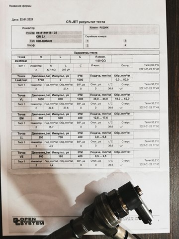 Форсунки електромагнітні 0445110118 BOSCH