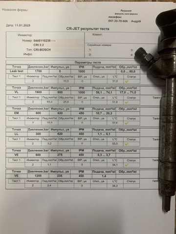 Форсунка паливна 0445110238 BOSCH