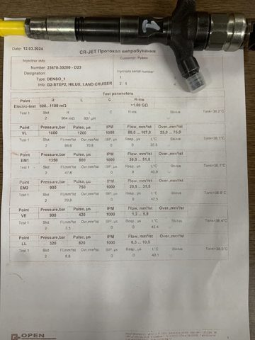 Форсунки електромагнітні 2367030280 DENSO