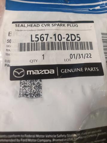Кільце ущільнювальне свічкового колодязя L567102D5 MAZDA