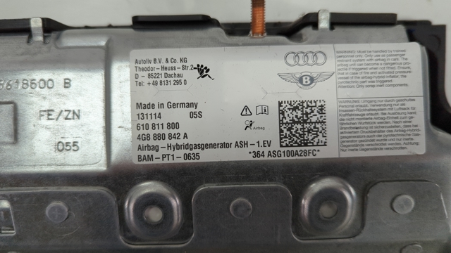 Подушка безпеки (AIRBAG) пасажирська, захисту колін 4G8880842A VAG