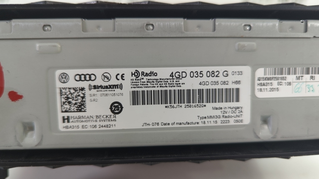 Магнітола 4GD035080G VAG