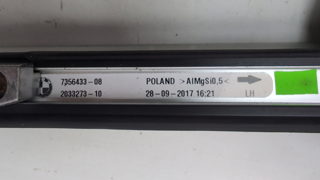 Автомобільний рейлінг на дах лівий 51137356433 BMW