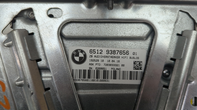 Підсилювач звуку аудіосистеми 65122622761 BMW