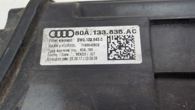 Коробка фільтра 80A133835AC VAG