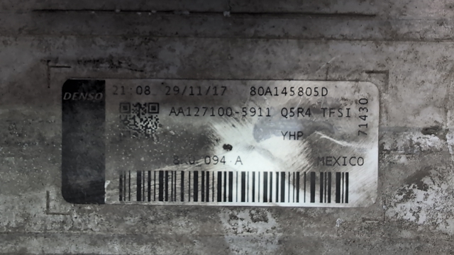 Система охолодження наддувочного повітря 80A145805D VAG