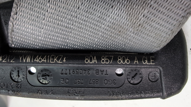 Пасок безпеки задній правий 80A857806AGLE VAG
