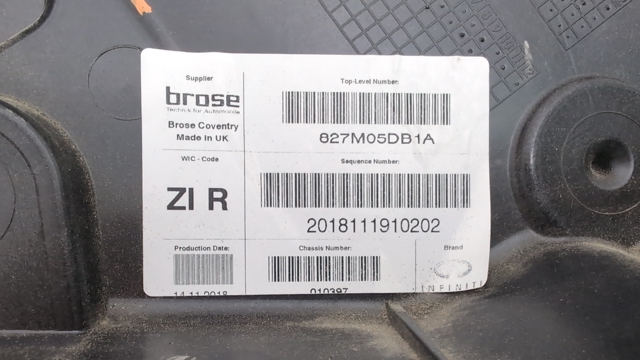 Склопідйомник задніх правих дверей 827205DM0A NISSAN