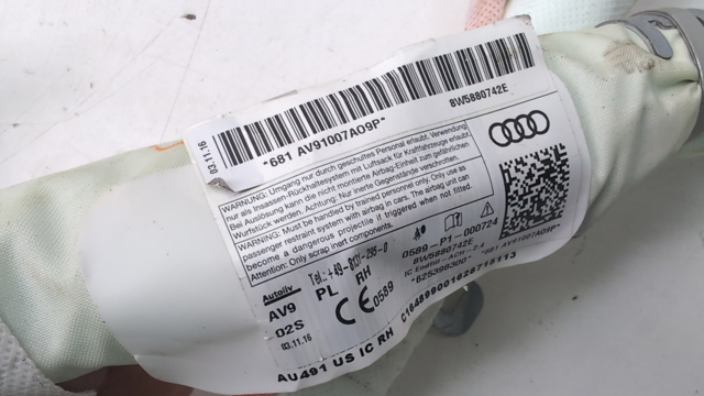 Подушка безпеки, збоку, права, AIRBAG 8W5880742E VAG