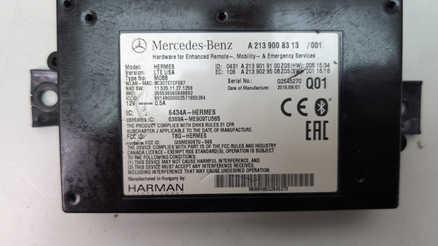 Блок керування телефоном A2139008313 MERCEDES