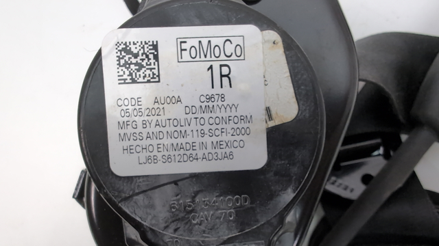 Ремінь безпеки передній правий LJ6Z78611B08AB FORD
