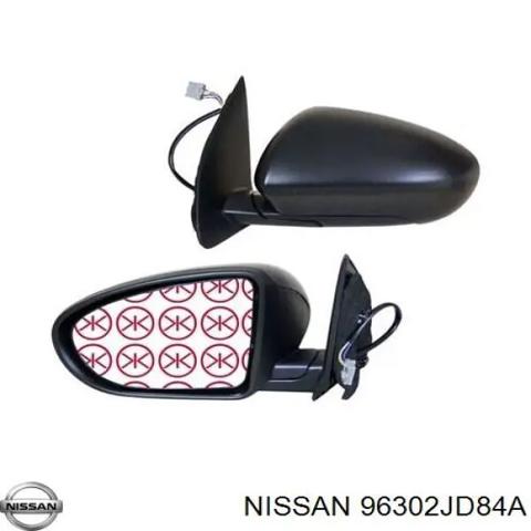 Дзеркало заднього виду, ліве 96302JD84A NISSAN