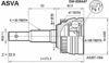 Шарнір приводу зовнішній DW006A47 ASVA
