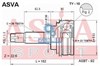 ШРУС зовнішній передній TY10 ASVA
