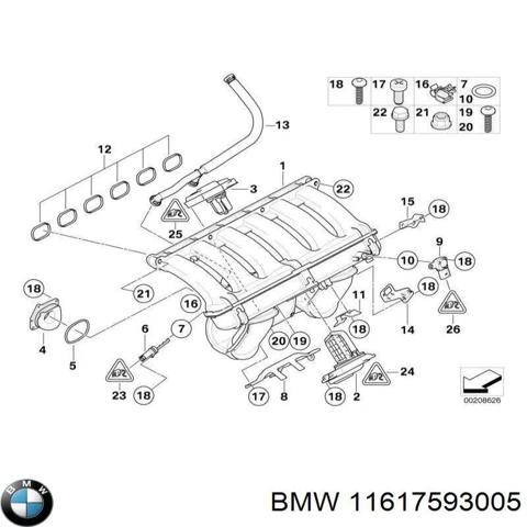 Колектор впускний 11617593005 BMW