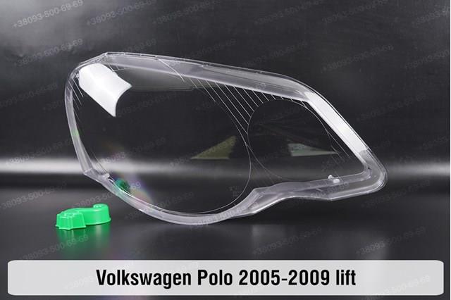 Скло фари vw volkswagen polo mk4 (2005-2009) iv покоління рестайлінг ліве праве 6Q1941007AR