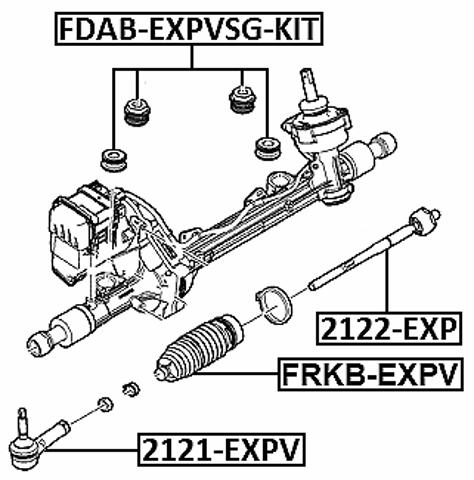 Пильовик кермової рейки AA5Z3332A FORD